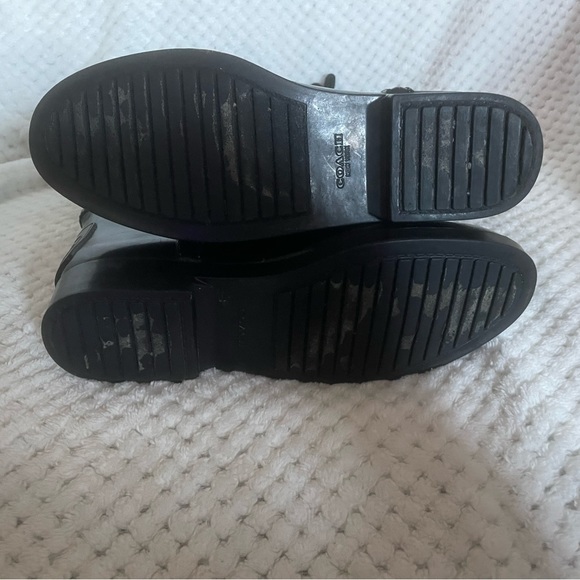 Black Coach boots size 8 barely worn - Picture 2 of 5